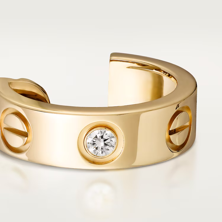 LOVE EARRINGS, 2 DIAMONDS